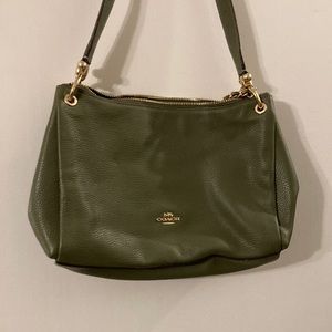 Coach hobo style olive green purse
